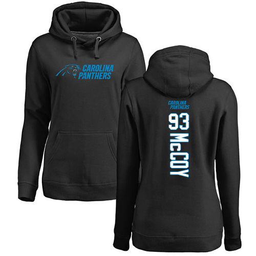 Carolina Panthers Black Women Gerald McCoy Backer NFL Football #93 Pullover Hoodie Sweatshirts
